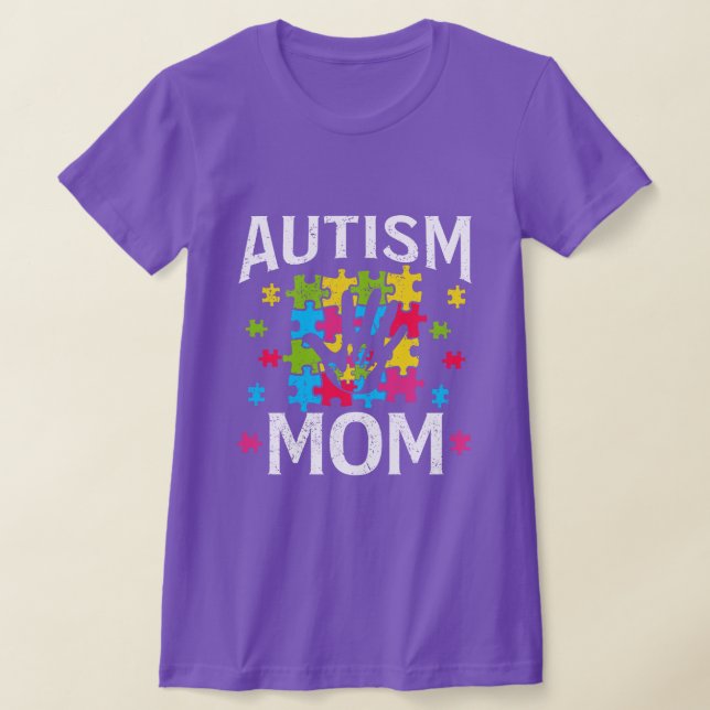 Camiseta Autismo Mãe - Presente de Consciência Autismo (Postura )