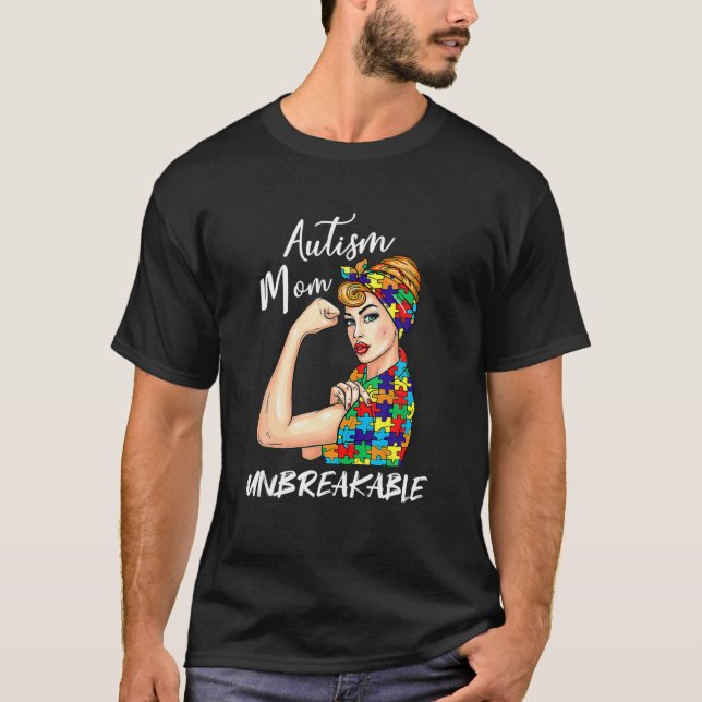 Camiseta Autismo Mãe Um Presente Inseparável De Consciência (Frente)