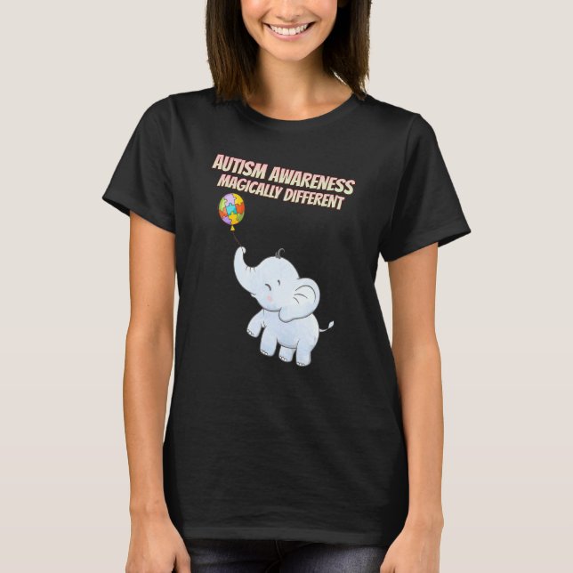 Camiseta Autismo Mágicamente Diferente Engraçado Sarcástico (Frente)