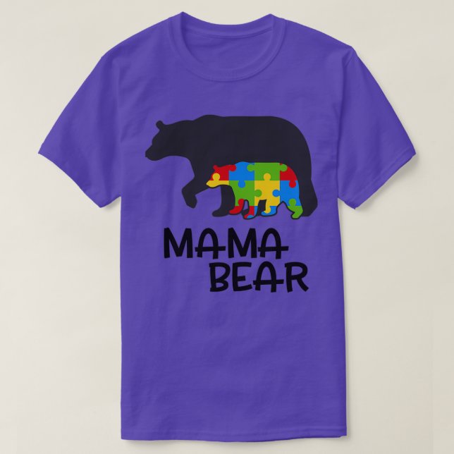 CAMISETA AUTISMO MAMA BEAR (Frente do Design)