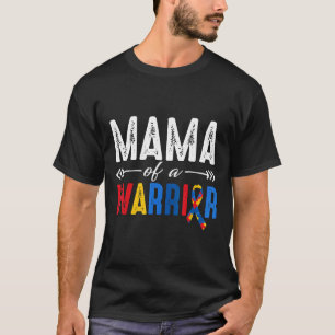 Camiseta Autismo-Mama De Uma Consciência De Autismo Guerrei