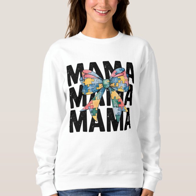 Camiseta Autismo Mama Ribbon (Frente)