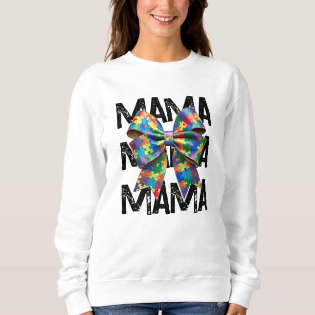 Camiseta Autismo Mama Ribbon (Frente)