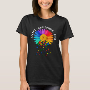 Camiseta Autismo Mamãe Apoia A Margarida de Consciência do 