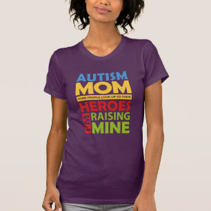 Camiseta Autismo Mamãe Levantando Meu Herói Novidade