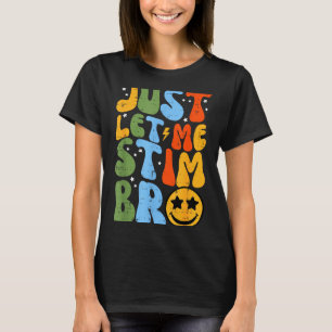 Camiseta Autismo me deixa estimular bruh retrô asd groovy m