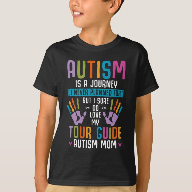 Camiseta Autismo Membro Da Família Mãe Suporte Crianças Aut (Frente)