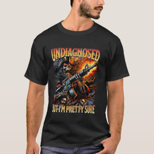 Camiseta Autismo Meme Esqueleto Tismo Não Diagnosticado Mas