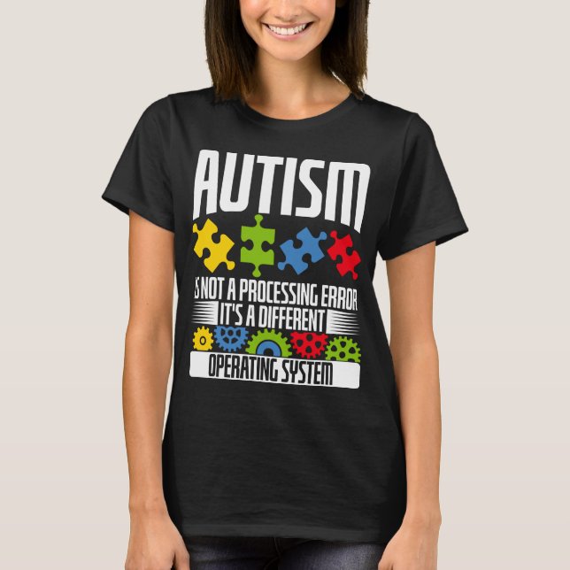 Camiseta Autismo Não É Um Mês De Autismo De Erro De Process (Frente)