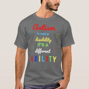 Camiseta Autismo Não É Uma Deficiência É Um Abilito Diferen