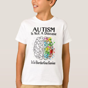 Camiseta Autismo Não É Uma Doença É Um Gênio De Borderline