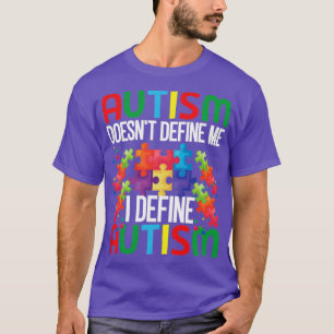 Camiseta Autismo não me define Eu defino autismo Autismo Aw