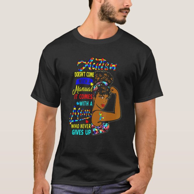 Camiseta Autismo Não Vem Com Um Manual Que Vem Com M (Frente)