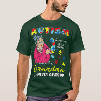 Camiseta Autismo não vem com uma avó manual que nunca