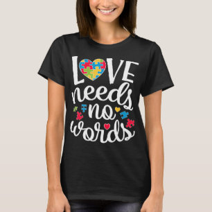 Camiseta Autismo-O Amor Não Precisa de Palavras  Conscienti