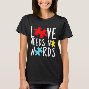 Camiseta Autismo-O Amor Não Precisa de Palavras -Conscienti