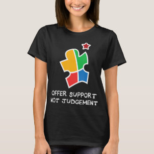 Camiseta Autismo - Ofereça Suporte Não Julgamento Conscient