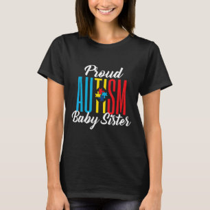 Camiseta Autismo Orgulhoso Autismo Baby Sister Apoio à Cons