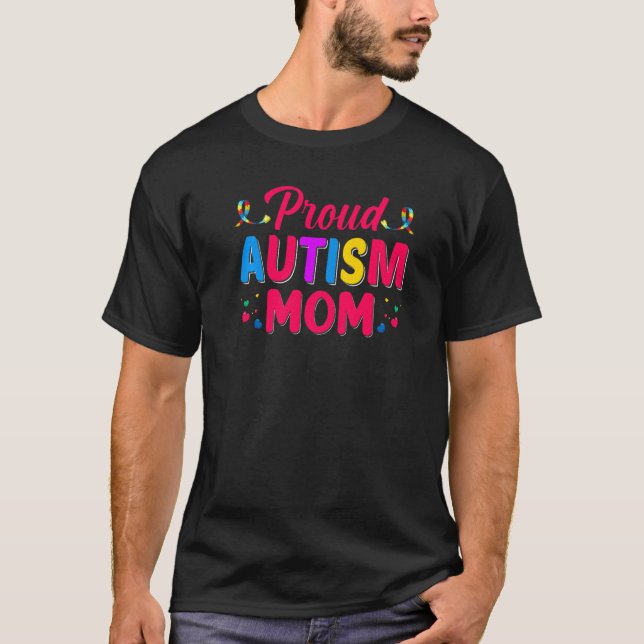 Camiseta Autismo Orgulhoso Mamãe Crianças Autismo Irmãs Boy (Frente)