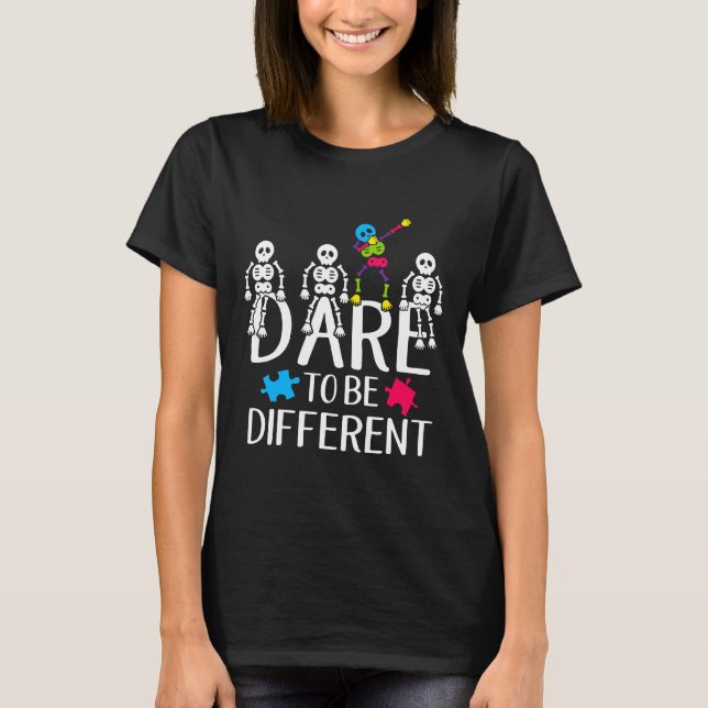 Camiseta Autismo-Ouse Ser Diferente Puzzle de Conscientizaç (Frente)