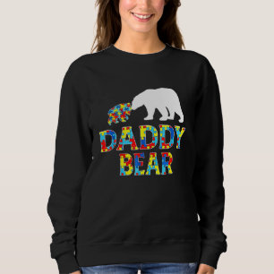 Camiseta Autismo Pai de conhecimento do urso Quebra-cabeça