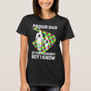 Camiseta Autismo Pai Orgulhoso Do Menino Mais Duro Que Conh