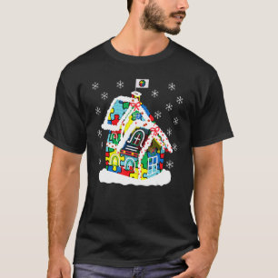 Camiseta Autismo Pão de Natal Gingerpão Casa ASD Quebra-cab