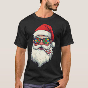 Camiseta Autismo Papai Noel Candi Homens de Natal