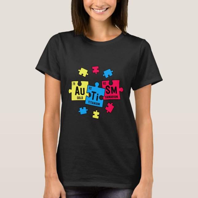 Camiseta Autismo Para Os Professores Que Escolheram Element (Frente)
