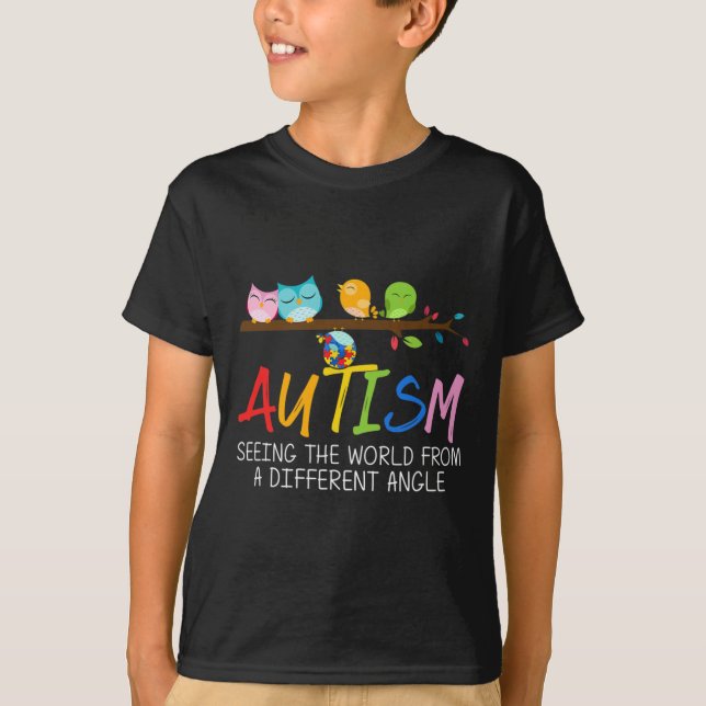 Camiseta Autismo - Pássaro da Consciência (Frente)