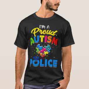 Camiseta Autismo Polícia Autismo Sensibilização Aceita Apoi