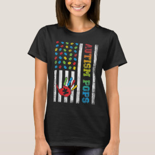 Camiseta Autismo Pops Bandeira Americana Autismo Conscienti