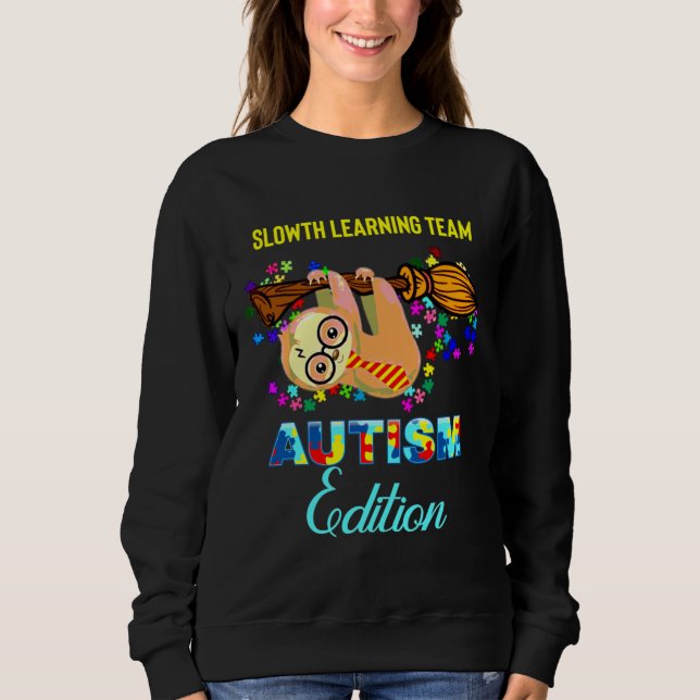 Camiseta Autismo Professor Sloth Learning Edição Especial (Frente)