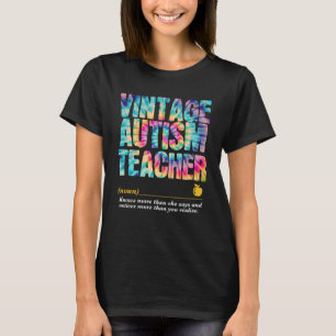 Camiseta Autismo Professora Apreciação Semana de Volta à Es