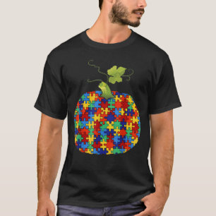 Camiseta Autismo Pumpkin Sensibilização Halloween Engraçado
