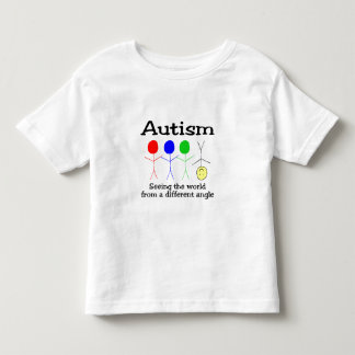 Camiseta Autismo que vê o mundo de um ângulo diferente