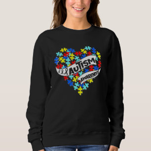 Camiseta Autismo Quebra-cabeça de Atenção ao Amor Coração E