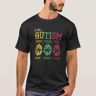 Camiseta Autismo Quebra-cabeça de consciência Elementos de 