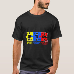 Camiseta Autismo Quebra-cabeça de Elemento Químico Autismo