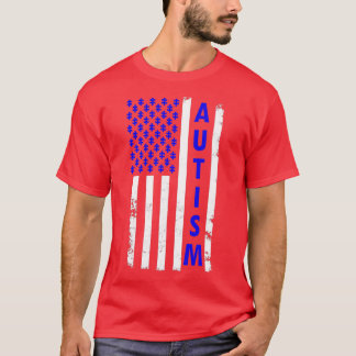 Camiseta Autismo Quebra-cabeça de Sensibilização da Bandeir
