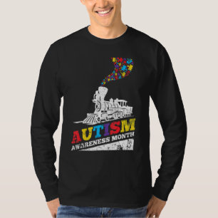 Camiseta Autismo Quebra-cabeça do trem de trem para oferece