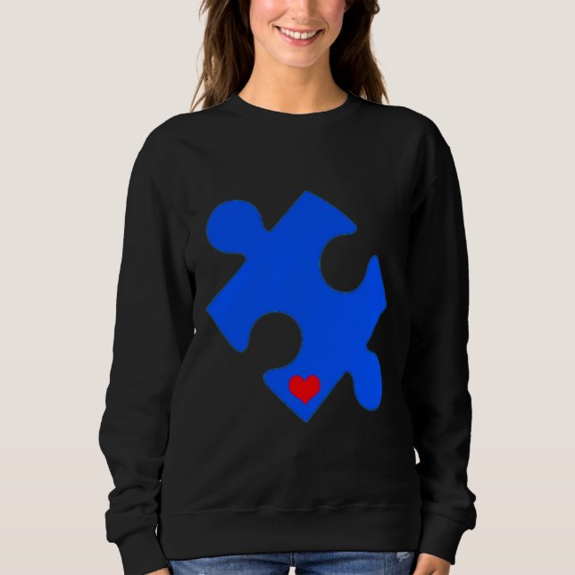 Camiseta Autismo Quebra-cabeça Heart (Frente)
