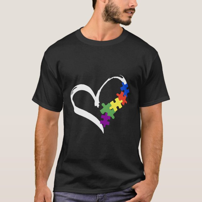 Camiseta Autismo Quebra-cabeça Love (Frente)