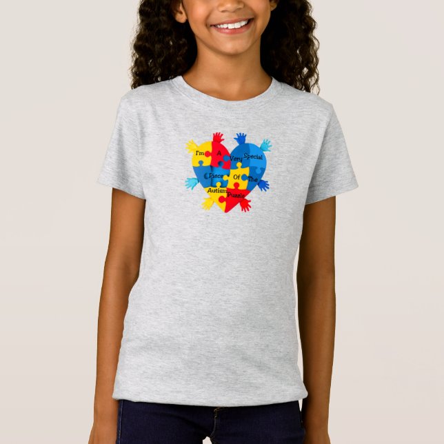 Camiseta Autismo Quebra-cabeça Piece (Frente)