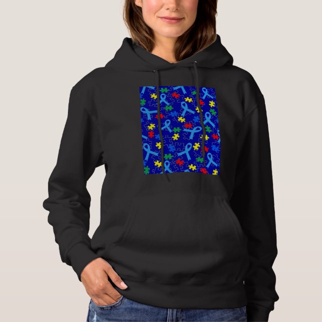 Camiseta Autismo Quebra-cabeça Piece Ribbon (Frente)