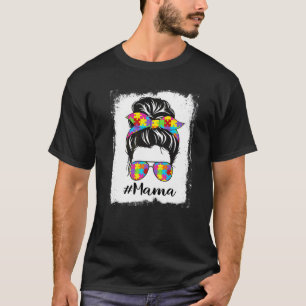 Camiseta Autismo Sangrento Mama Mensagem Bun Autismo Sensib