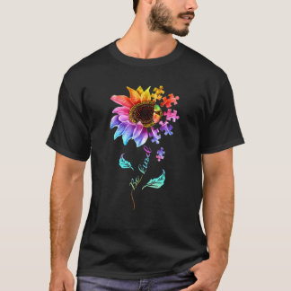 Camiseta Autismo Seja gentil Autismo Flor Seja gentil