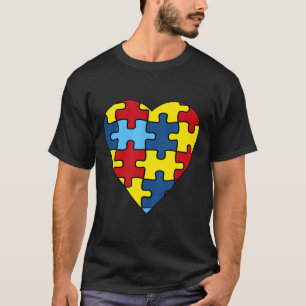 Camiseta Autismo-Sem Palavras Só Amor Pequeno Pedaço Coraçã