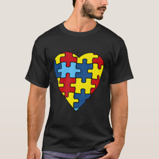 Camiseta Autismo-Sem Palavras Só Amor Pequeno Pedaço Coraçã