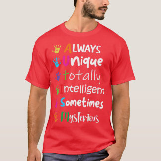 Camiseta Autismo Sempre Único, Inteligente Por Vezes